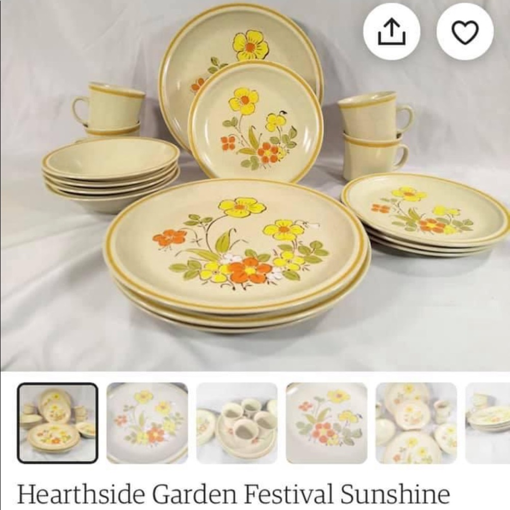 Hearthside Garden Festival Vintage Dishware